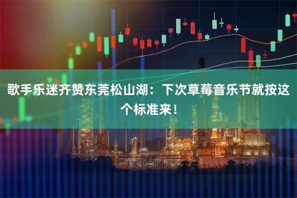 歌手乐迷齐赞东莞松山湖：下次草莓音乐节就按这个标准来！
