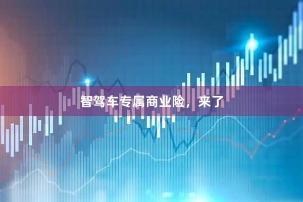 智驾车专属商业险，来了